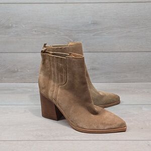 Marc Fisher LTD Women Loshay Leather Ankle The Pointed toe Heels shoes sz 9.5M